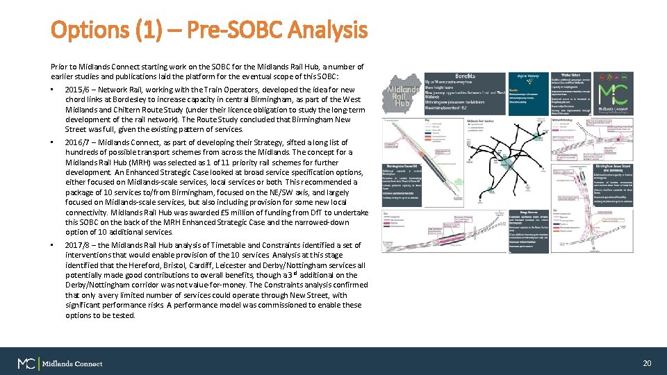 Options (1) – Pre-SOBC Analysis Prior to Midlands Connect starting work on the SOBC