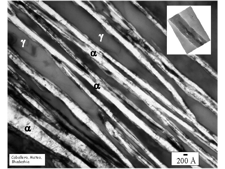 g g a a a Caballero, Mateo, Bhadeshia 200 Å 