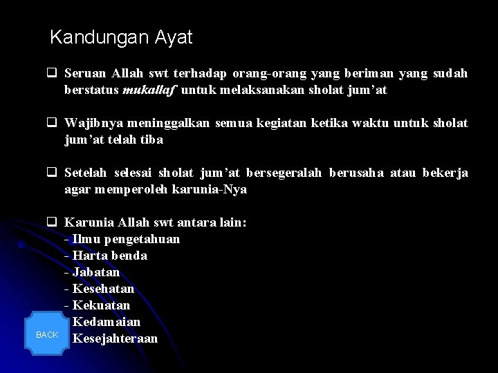 Kandungan Ayat q Seruan Allah swt terhadap orang-orang yang beriman yang sudah berstatus mukallaf