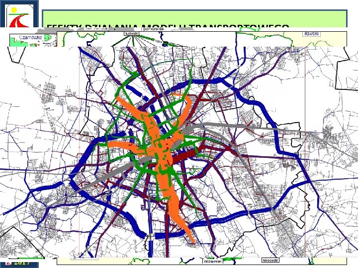 UNIWERSYTET TECHNOLOGICZNO-PRZYRODNICZY W BYDGOSZCZY KATEDRA INŻYNIERII DROGOWEJ I TRANSPORTU EFEKTY DZIAŁANIA MODELU TRANSPORTOWEGO Bydgoszcz