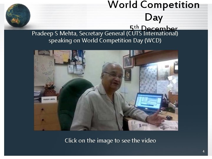 World Competition Day th December 5 Pradeep S Mehta, Secretary General (CUTS International) speaking