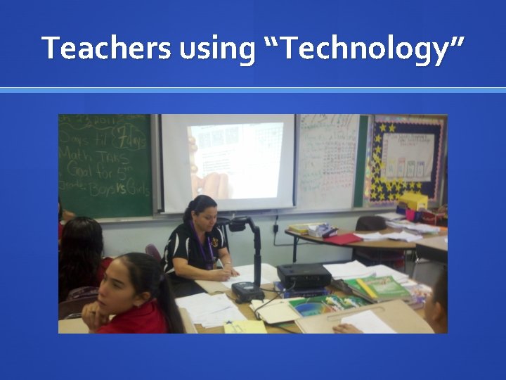 Teachers using “Technology” 