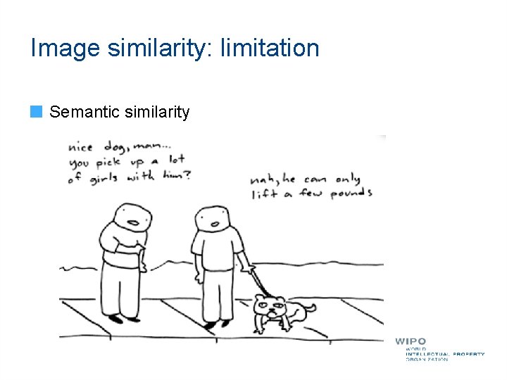 Image similarity: limitation Semantic similarity 