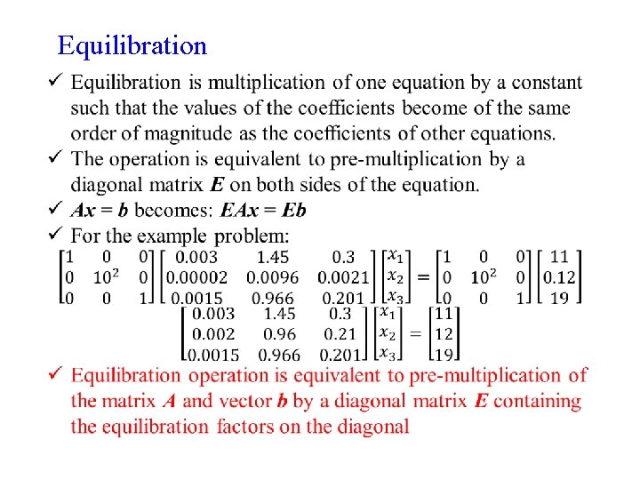 Equilibration 