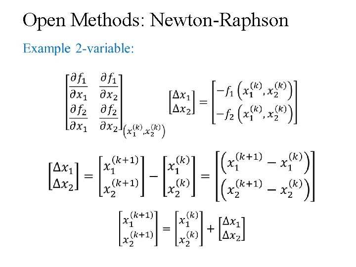 Open Methods: Newton-Raphson • 