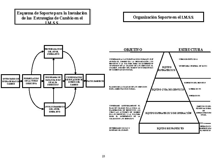 Esquema de Soporte para la Instalación de las Estrategias de Cambio en el I.