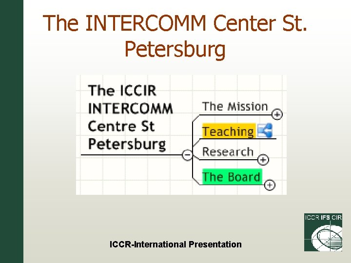 The INTERCOMM Center St. Petersburg ICCR-International Presentation 