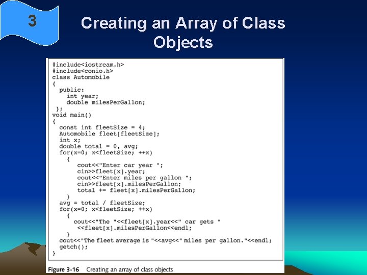 3 Creating an Array of Class Objects 