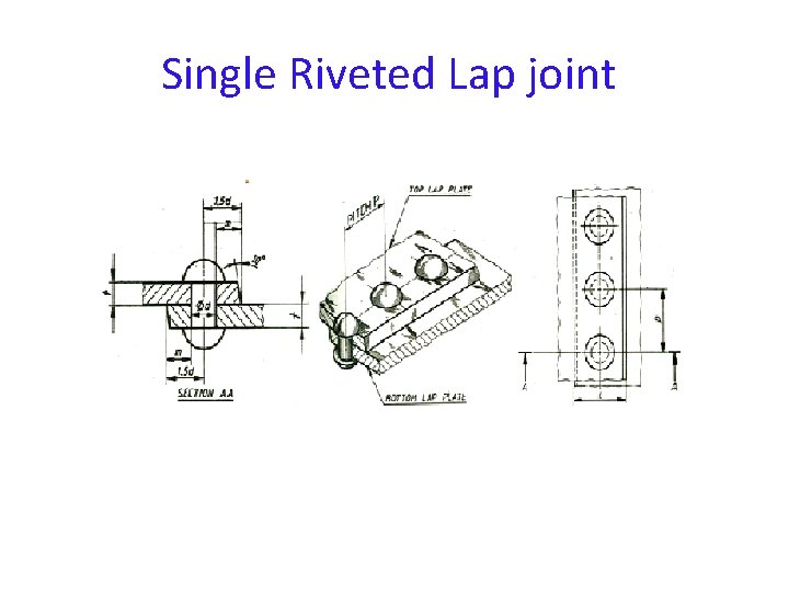 Single Riveted Lap joint 