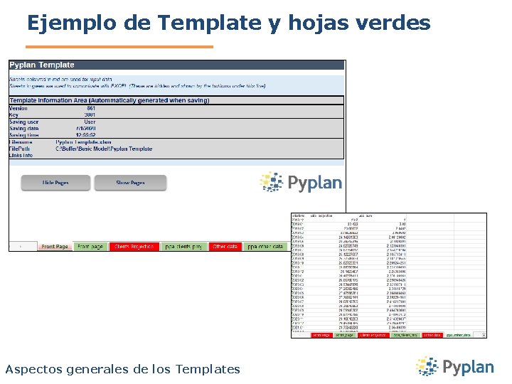 Ejemplo de Template y hojas verdes Aspectos generales de los Templates 