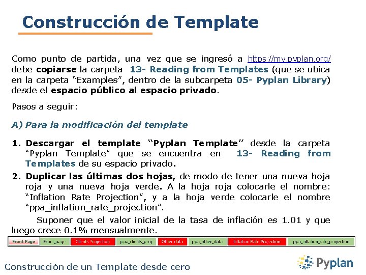 Construcción de Template Como punto de partida, una vez que se ingresó a https: