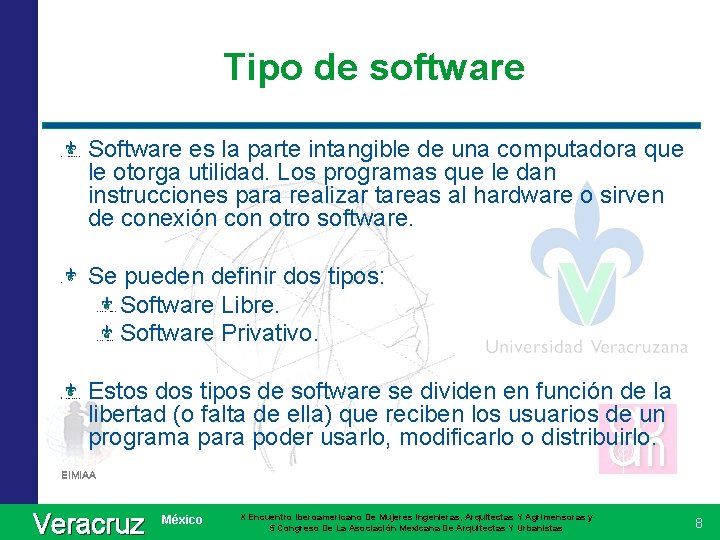Tipo de software Software es la parte intangible de una computadora que le otorga