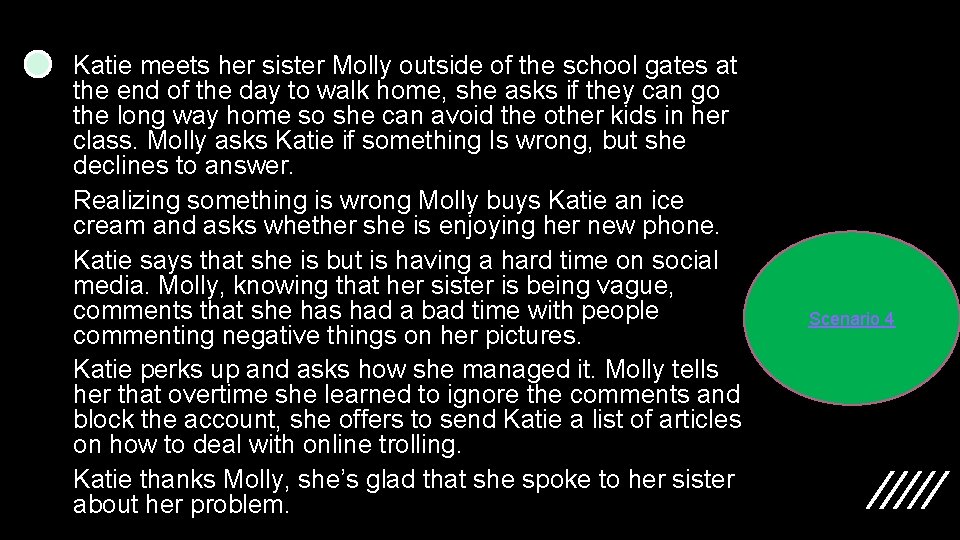 Katie meets her sister Molly outside of the school gates at the end of