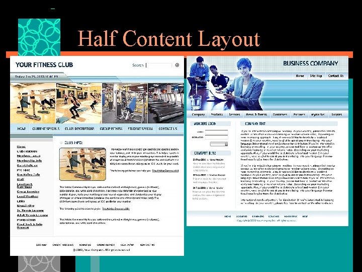 Half Content Layout 