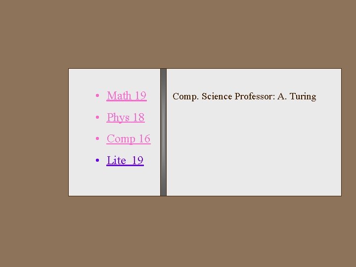  • Math 19 • Phys 18 • Comp 16 • Lite 19 Comp.