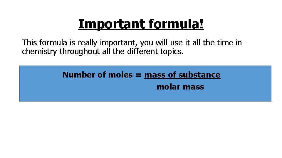 Important formula! This formula is really important, you will use it all the time