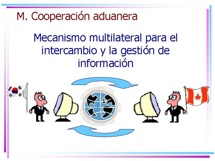 M. Cooperación aduanera Mecanismo multilateral para el intercambio y la gestión de información 