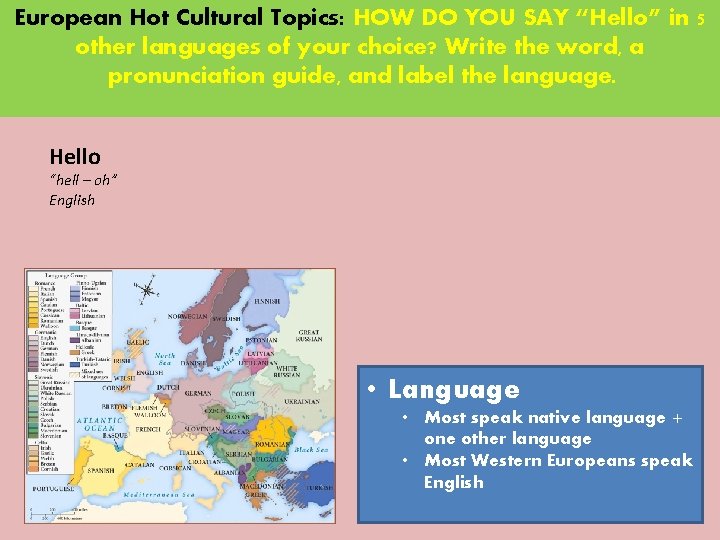 European Hot Cultural Topics: HOW DO YOU SAY “Hello” in 5 other languages of