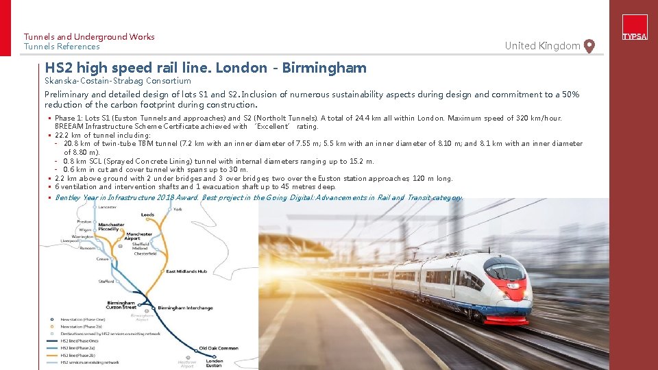 Tunnels and Underground Works Tunnels References United Kingdom HS 2 high speed rail line.