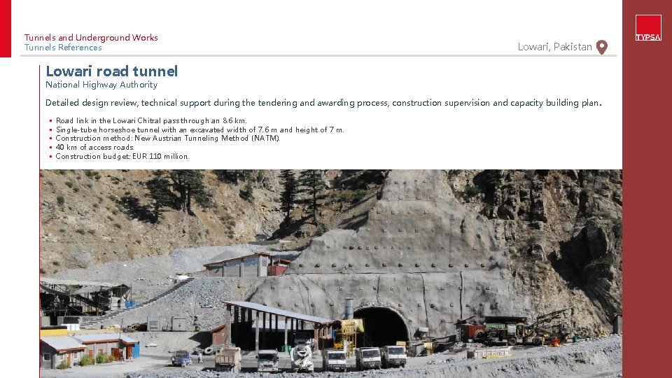 Tunnels and Underground Works Tunnels References Lowari, Pakistan Lowari road tunnel National Highway Authority