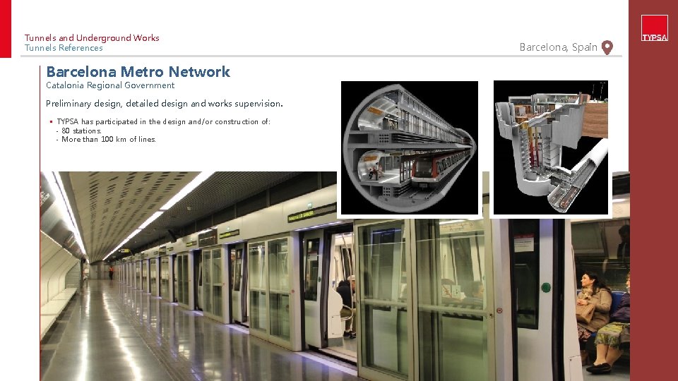 Tunnels and Underground Works Tunnels References Barcelona Metro Network Catalonia Regional Government Preliminary design,