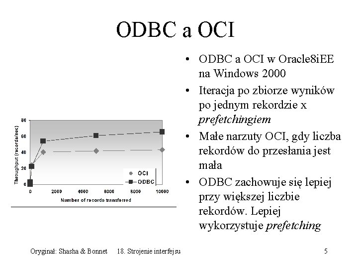 ODBC a OCI • ODBC a OCI w Oracle 8 i. EE na Windows