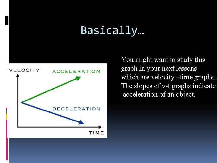 Basically… You might want to study this graph in your next lessons which are