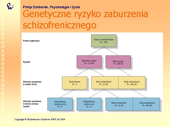 Philip Zimbardo, Psychologia i życie Genetyczne ryzyko zaburzenia schizofrenicznego Copyright © Wydawnictwo Naukowe PWN