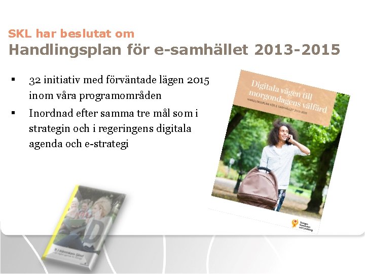 SKL har beslutat om Handlingsplan för e-samhället 2013 -2015 § 32 initiativ med förväntade