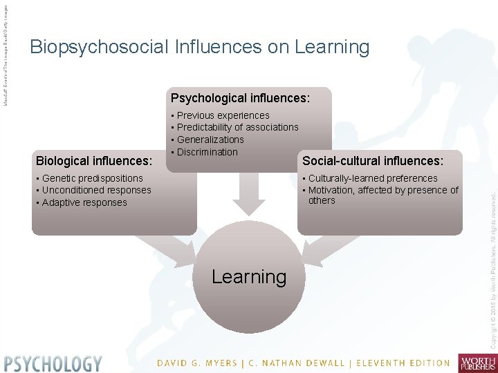 Macduff Everton/The Image Bank/Getty Images Biopsychosocial Influences on Learning Psychological influences: Biological influences: •