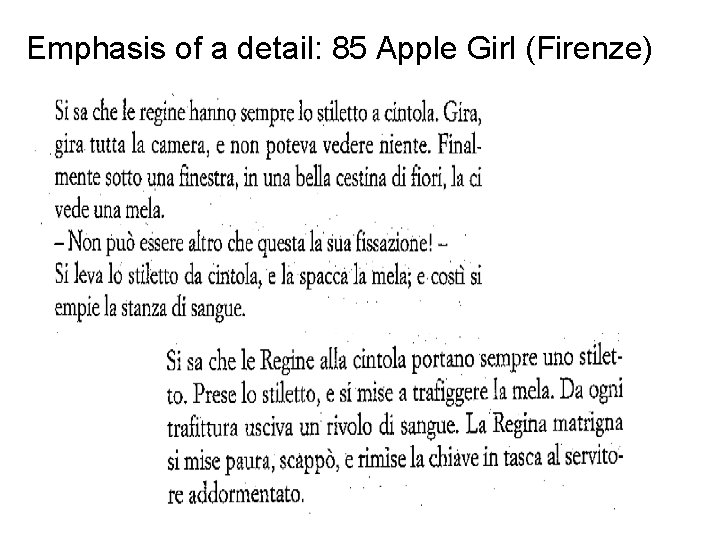 Emphasis of a detail: 85 Apple Girl (Firenze) 