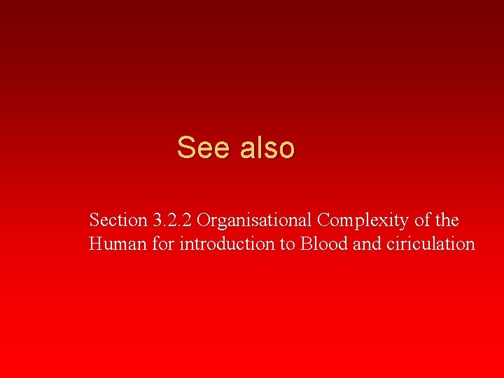 See also Section 3. 2. 2 Organisational Complexity of the Human for introduction to