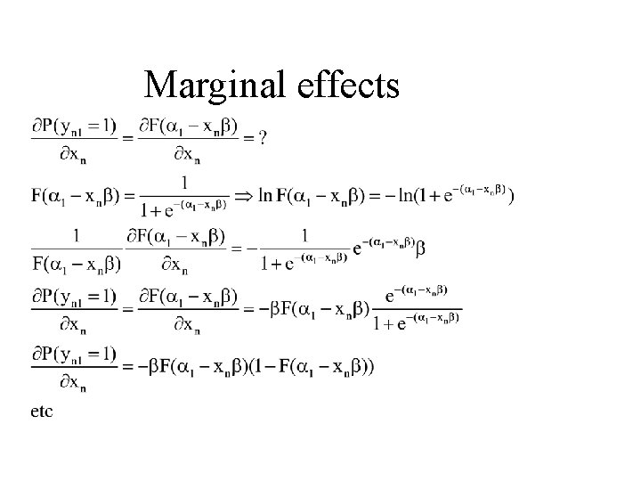 Marginal effects 
