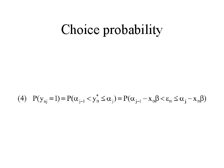 Choice probability 