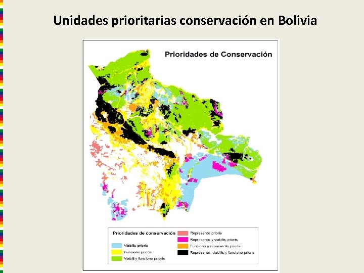 Unidades prioritarias conservación en Bolivia 