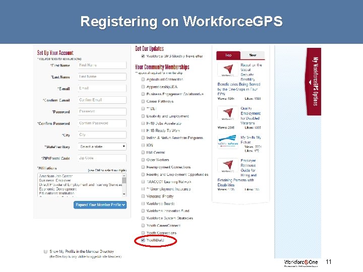 Registering on Workforce. GPS # 11 