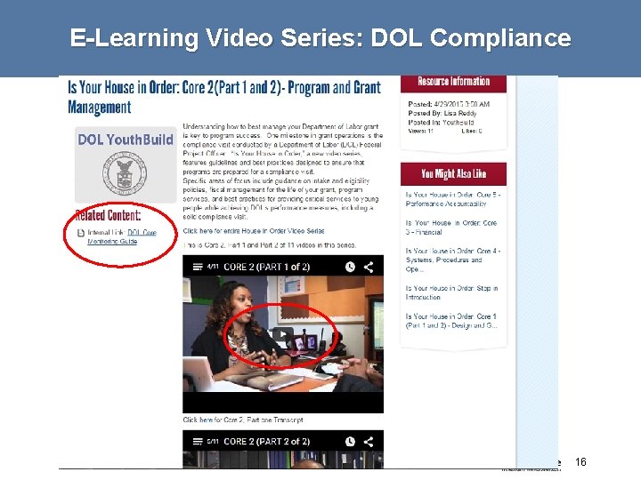 E-Learning Video Series: DOL Compliance # 16 