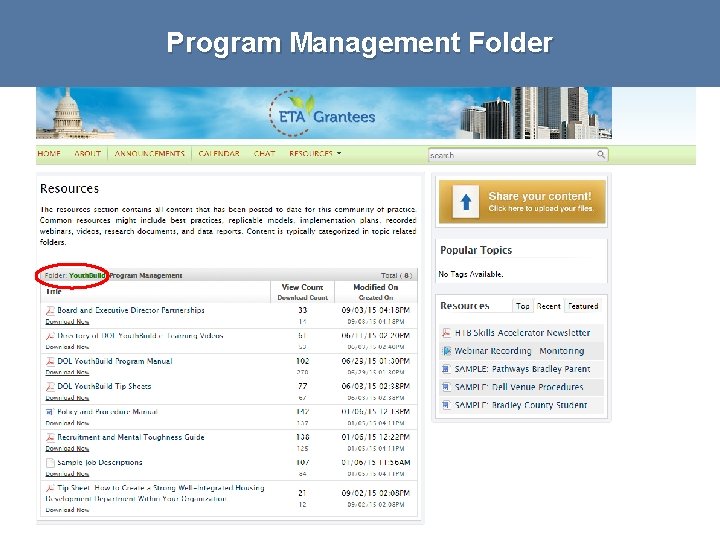 Program Management Folder # 25 