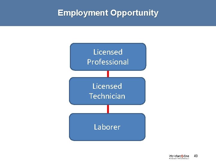 Employment Opportunity Licensed Professional Licensed Technician Laborer # 49 