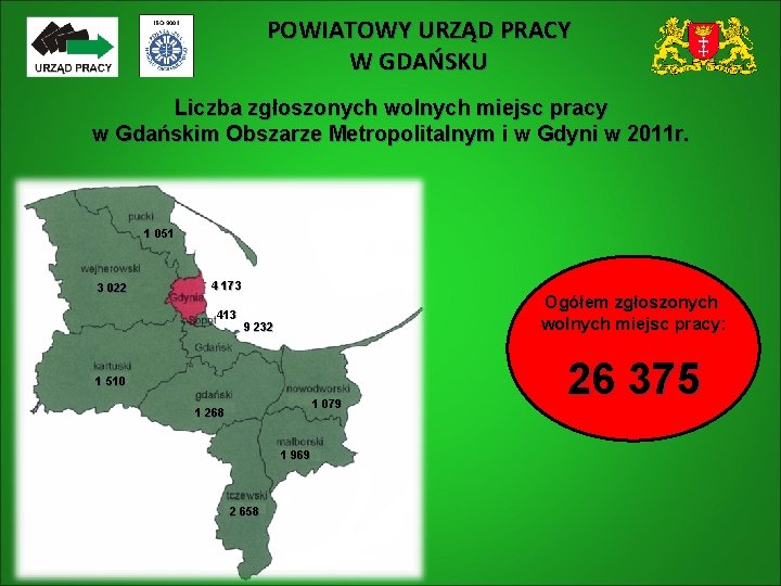 POWIATOWY URZĄD PRACY W GDAŃSKU Liczba zgłoszonych wolnych miejsc pracy w Gdańskim Obszarze Metropolitalnym