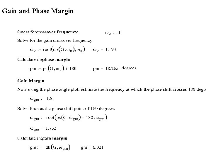 Gain and Phase Margin 