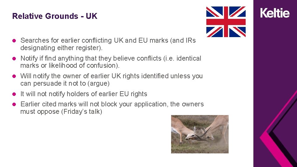 Relative Grounds - UK Searches for earlier conflicting UK and EU marks (and IRs