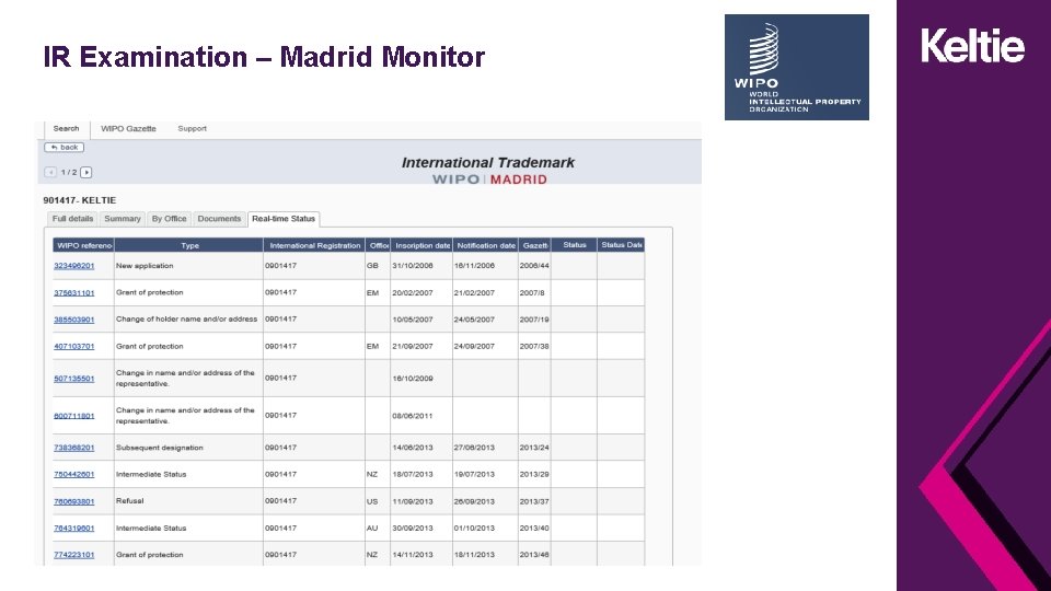 IR Examination – Madrid Monitor 