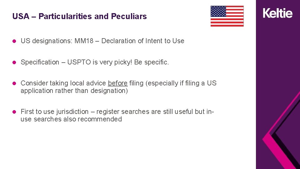 USA – Particularities and Peculiars US designations: MM 18 – Declaration of Intent to