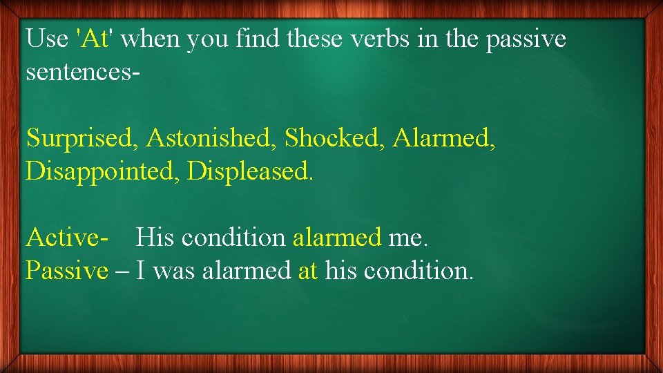 Use 'At' when you find these verbs in the passive sentences. Surprised, Astonished, Shocked,