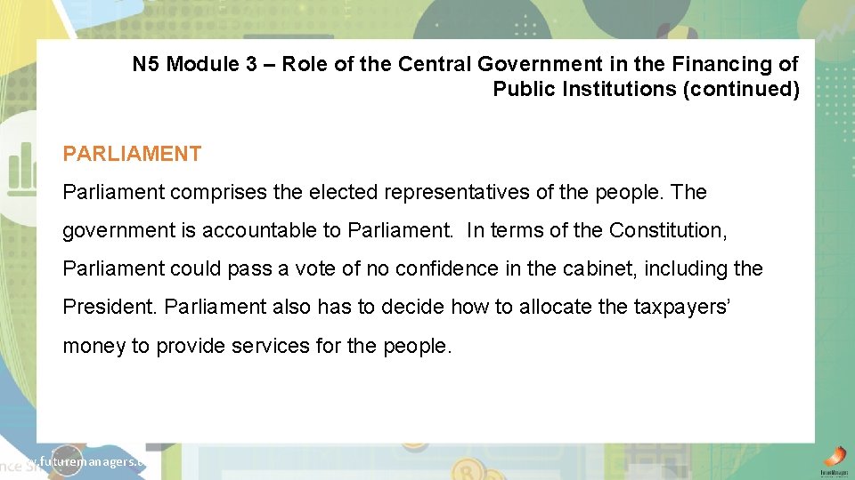 N 5 Module 3 – Role of the Central Government in the Financing of