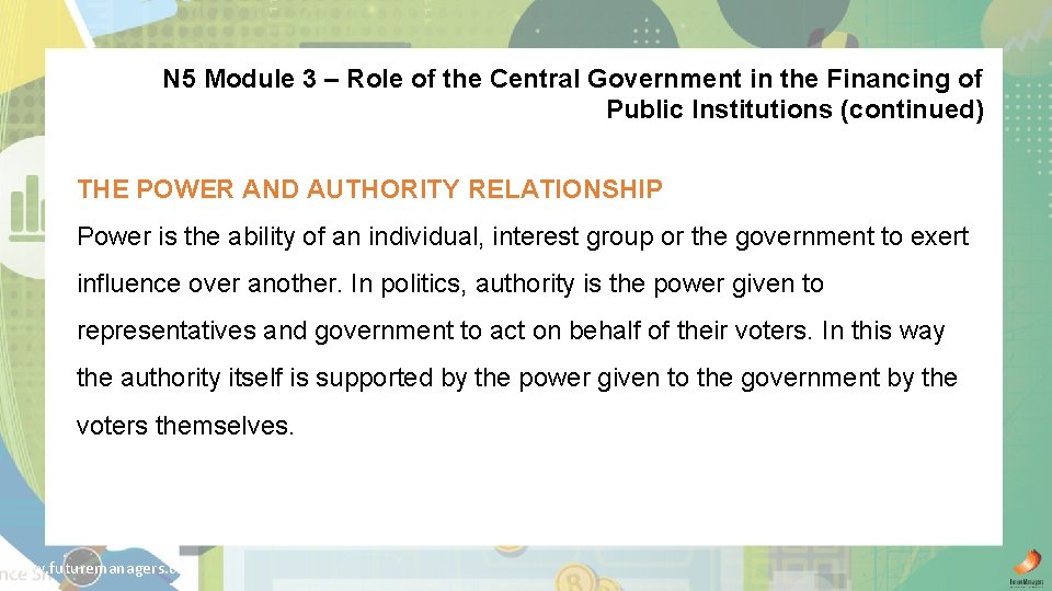 N 5 Module 3 – Role of the Central Government in the Financing of