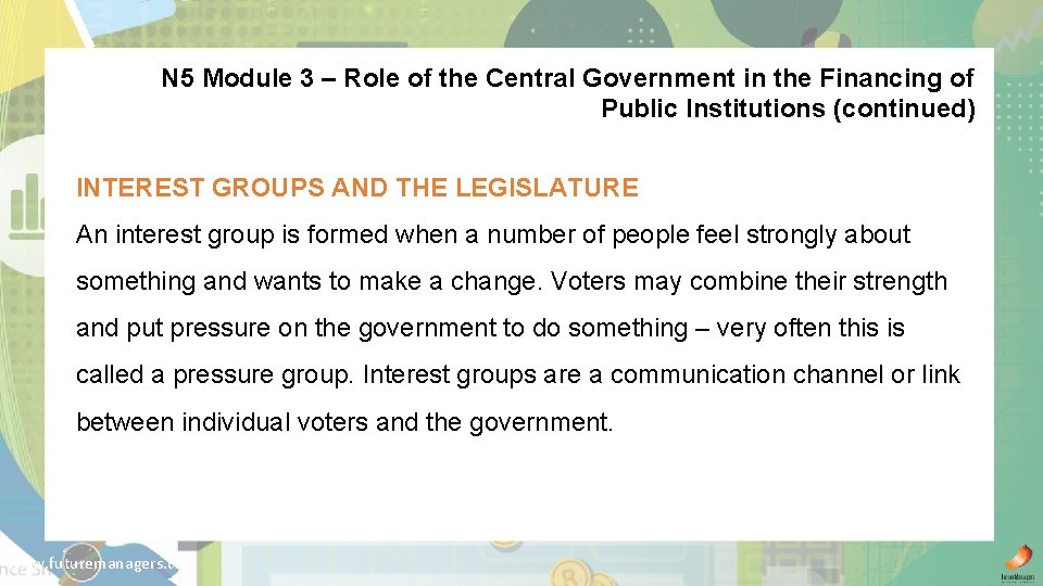 N 5 Module 3 – Role of the Central Government in the Financing of