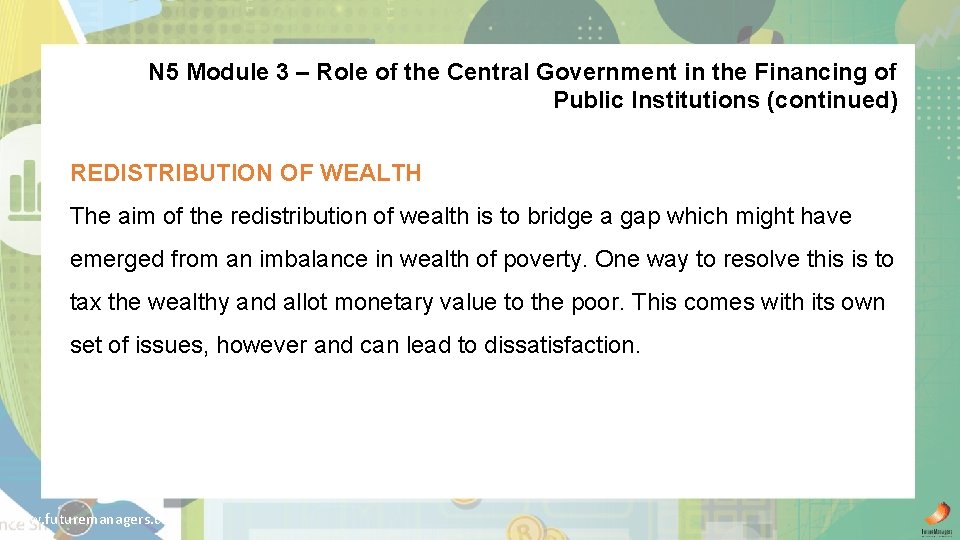 N 5 Module 3 – Role of the Central Government in the Financing of