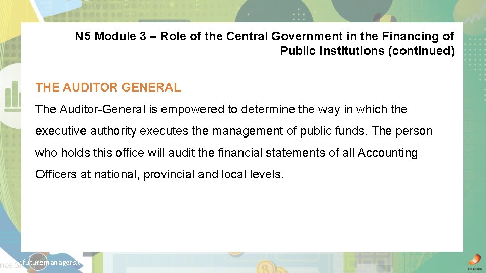 N 5 Module 3 – Role of the Central Government in the Financing of
